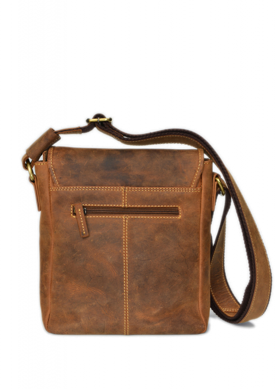 Vintage Flapzip Tasche Stag-3 Leder